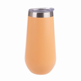 Oasis Stainless Steel Double Wall Insulated Champagne Flute 180 ml - Matte Rockmelon