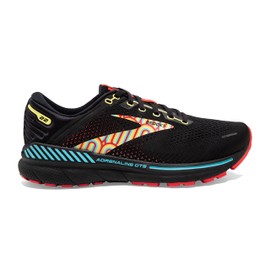 Brooks Men's Adrenaline GTS 22 Supportive Running Shoe, Black/Blue/Bittersweet, 11.5