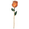 Golded Rose Flower 24K Bright Orange with Base Gift for