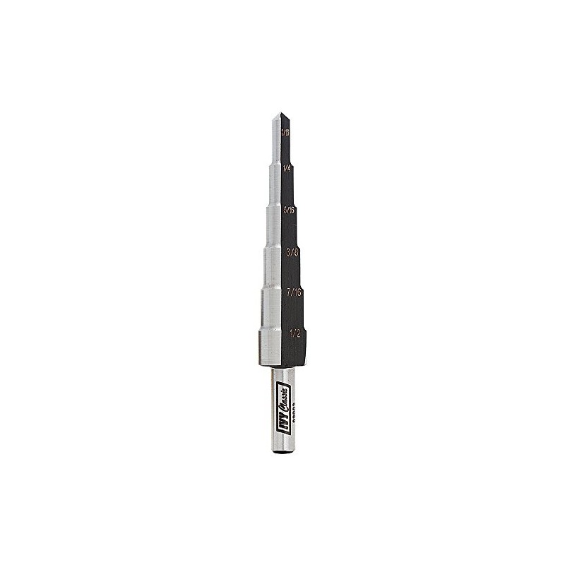 IVY Classic 09002 6-Hole Step Drill Bit, 3/16" - 1/2",