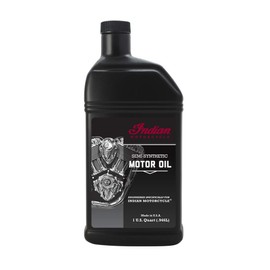 Indian Motorcycle Oil 20W-40 Semi-Synthetic for Specific Chief, Chieftain, Roadmaster, Springfield Models and More With Thunderstroke 111 & 116 Air Cooled Engines, Motor Oils, 1 Quart, Qty 1-2880012