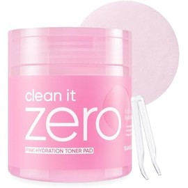 BANILA CO Clean it Zero Pink Hydration Toner Pad | Vegan Korean 3-Layered Pads | Hyaluronic Acids and Vitamin Complex to Moisturize and Soothe Skin | Hypoallergenic, Alcohol Free (70 Pads)