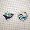 Dolphins and Waves Needle Minder Magnetic for Cross Stitch Embroidery,