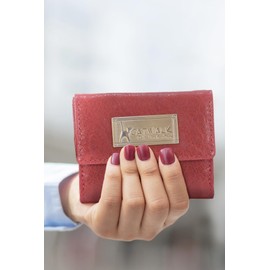 Catwalk Collection Handbags - Small Leather Purse for Women - Ladies Wallet with 6 Card Slots & Coin Pocket - RFID Protection - EVE - Red