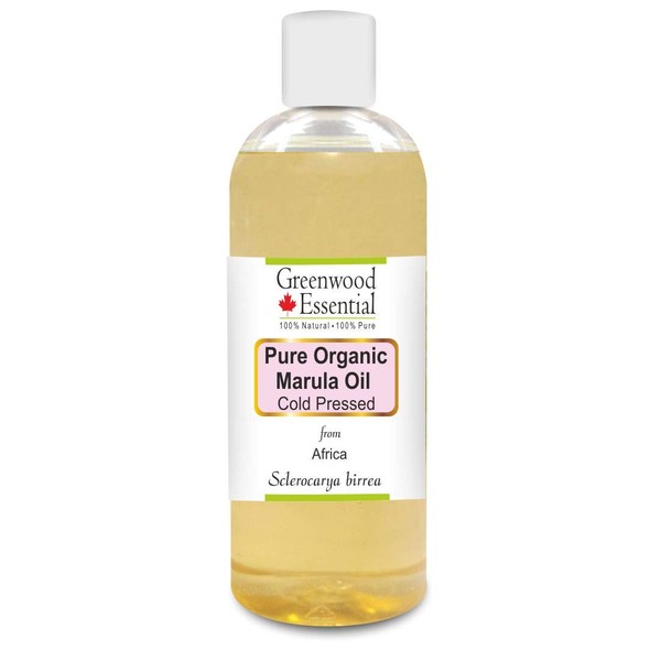 Greenwood Essential Natural Organic Marula Oil (Sclerocarya Birrea) Natural Pure Therapeutic Quality Cold Pressed 200 ml (6.76 oz)