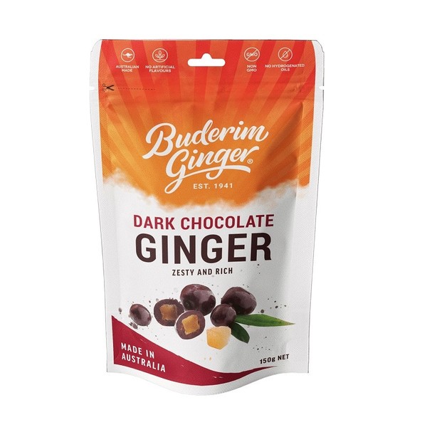Buderim Ginger Dark Chocolate Ginger 150g