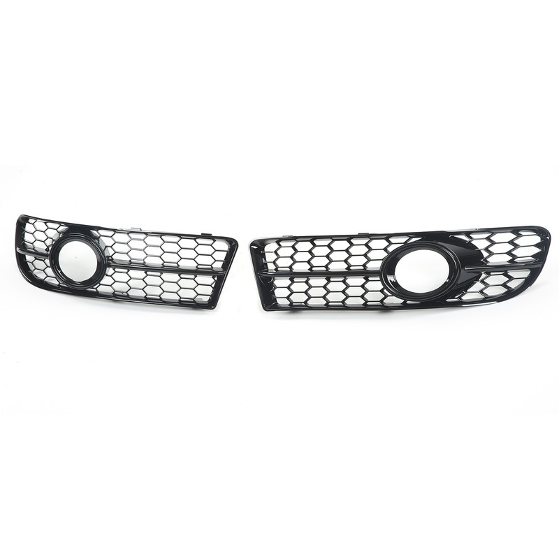 1 Pair Front Fog Lamp Grille Bezel 8E0807681F Glossy Black