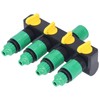Water Hose Splitter ABS Material 4 Way Stainless Durable Garden