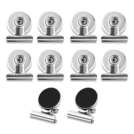 Magnetic Clips, 10 Pcs Strong Fridge Magnet Clips Whiteboard Magnet for Organizing, Daily Reminders, Office School, Note Holder (31mm)