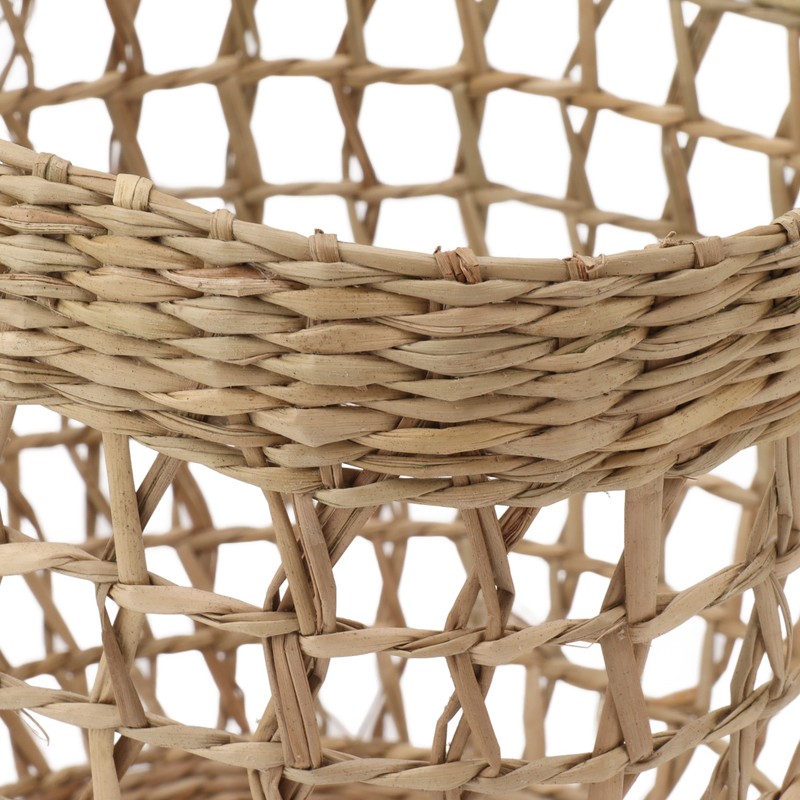 2PCS Woven Basket Handwoven Sea Grass Storage Basket for Flower