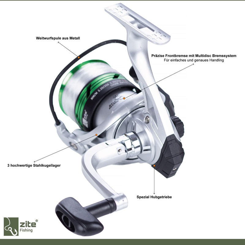 Zite Fishing Reel with Line Spool - Trout Reel Spinning