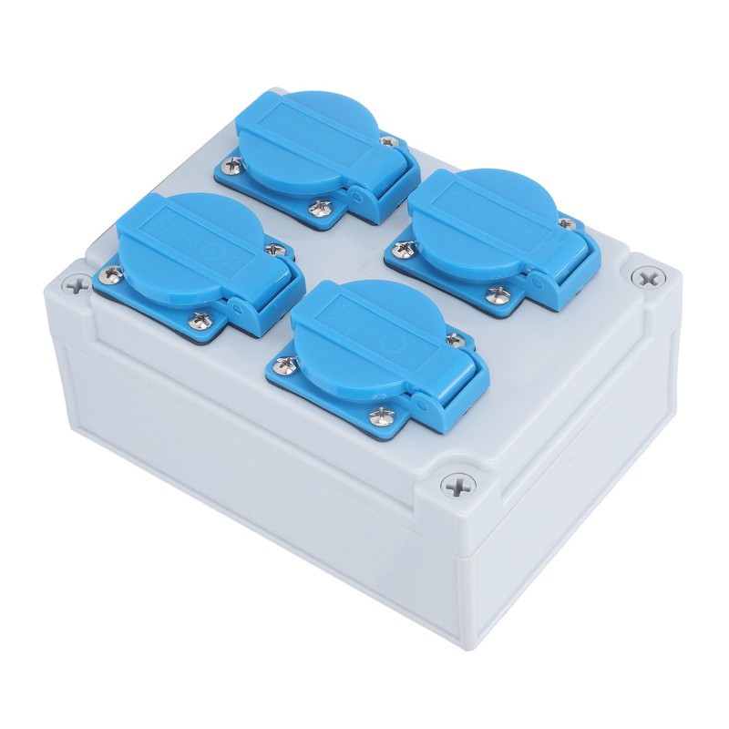 European Wall Socket 4P IP44 Waterproof Building Power Distributor for