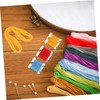 TEHAUX 100pcs Embroidery Floss Embroidery Thread Bobbins Cotton Strings for