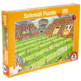 Schmidt Spiele 56358 Football Finals in Football Stadium, Children's Puzzle, 150 Pieces, Multi-Coloured