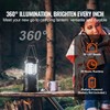 Happybuy LED Camping Lanterns, 4-Pack, with Magnetic Base, Battery-Powered, Lightweight