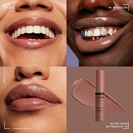 NYX PROFESSIONAL MAKEUP Butter Gloss Brown Sugar - Pack Of 3 Lip Gloss (Sugar High, Spiked Toffee, Butterscotch)