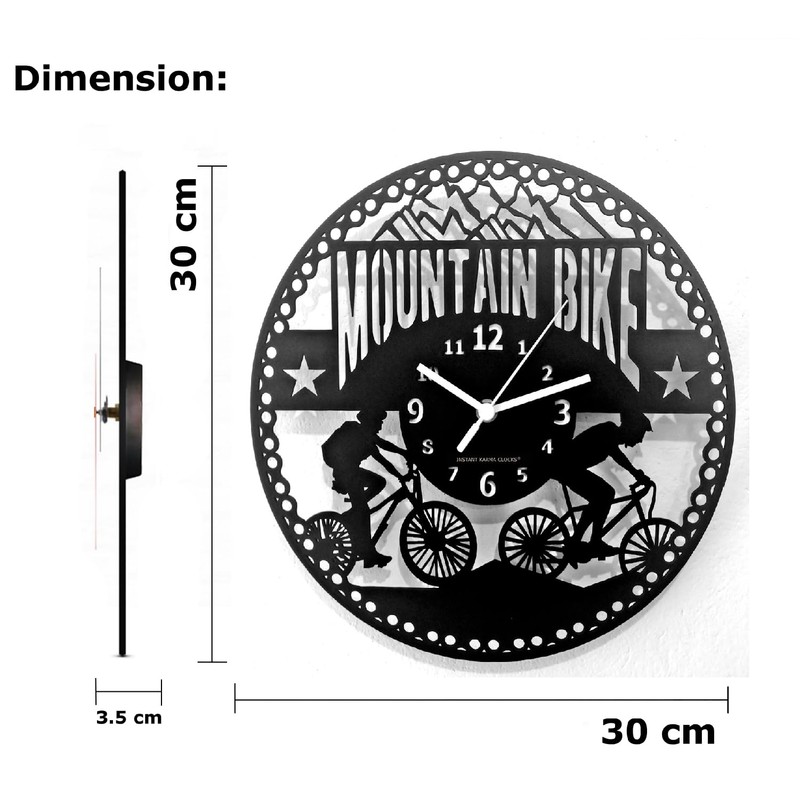 Instant Karma Clocks Wall Clock Mountain Bike Bicycle Hiking Biker