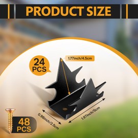 Blulu 24 Pcs Anti Climb Fence Spikes Intruder Deterrent Fence Wall Security Spikes for Outdoor Thief Bird Squirrel Raccoon Snake Cat Deterrent Garden Roofs Home Security (Black)