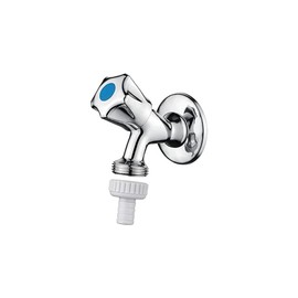 Ibergrif Device Valve 1/2 Inch Wall Connection, 3/4 Inch Outlet (for Connection to Washing Machine/Dishwasher), Backflow Preventer Silver