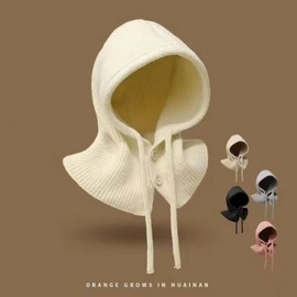 Winter Warm Hooded Balaclava Hat with Ear Protection and Wool Scarf lf1105 One Size / Balaclava Hat - Khaki 3ea