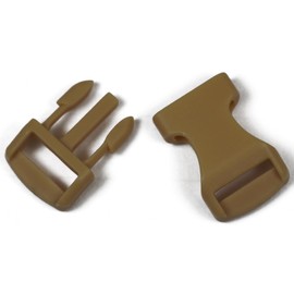 BORED? PARACORD! 1/2 Plastic Buckle - Great For Paracord, Purses, Backpacking Gear - Tan 5 Pack