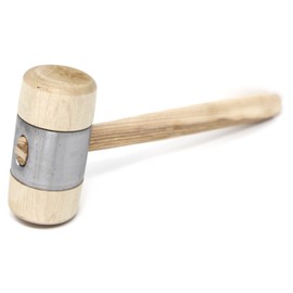 Stubai 278515 Wooden Hammer with Metal Ring Jacket, Silver/Beige, 50 mm