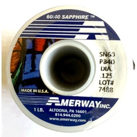 Amerway 60/40 Solder SAPPHIRE for Stained Glass 1 lb roll