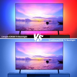 RGBIC LED Strip 5 m, LED TV Backlight for 65 to 75 Inch TVs, Smart LED Backlight, with App Control and Upgrade 2.4G RF Remote Control, Sync with Music for TV Decoration Party