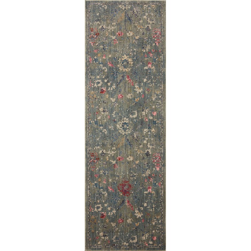 Loloi Giada Lagoon/Multi 3'-2" x 3'-2" Round Accent Rug