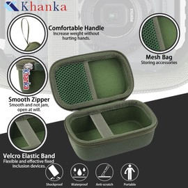 Khanka Hard Travel Case Replacement for PENTAX WG-1000 Waterproof Digital Compact Camera,Case Only. (Olive Green)
