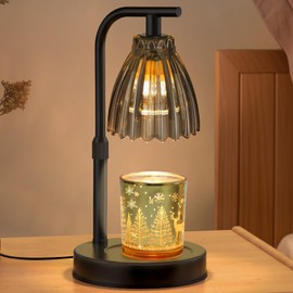Uflatek Uflatek Candle Warmer Lamp with 2 Bulbs,Electric Candle Lamp Warmer with Timer Adjustable Height Dimmable Candle Lamp, House Warming Gifts Home Bedroom Decor