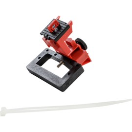 Brady Taglock Circuit Breaker Lockout Device - 480/600 Volt Clamp-On Oversized Breaker Lockout Device, No Lock Needed - Red - 148692