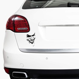 Finest Folia Joker Sticker 10 x 7 cm Why So Serious Lettering Saying Vehicle Decor Film for Car Bus Caravan Car Accessories Car Sticker Clown (Black Gloss, K059 + K060 2 x Joker)