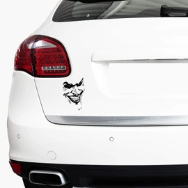 Finest Folia Joker Sticker 10 x 7 cm Why So Serious Lettering Saying Vehicle Decor Film for Car Bus Caravan Car Accessories Car Sticker Clown (Black Gloss, K059 + K060 2 x Joker)