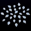 50pcs White Opal Nail Crystals 2 Size Flame Shape Rhinestones