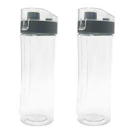 CXQ 2 Packs Replacement Parts 20oz Sports Bottle with Spill-Proof Lid, Compatible with Oster MyBlend Plus Personal Blender