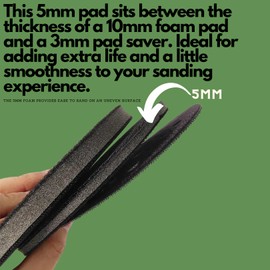 150mm 6" Pad Saver Interface Pad Saver Made To Fit Mirka Ceros Deros 8295610111 // 150mm x 5mm Interface Pad with 67 Holes // Pack of 5 Pads