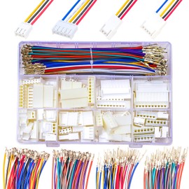 Kidisoii JST Connector Kit 3.96mm Pitch JST-VH 3.96 Male Female Connector with Premium 20AWG Pre-Crimped Cables,VH 3.96mm Connector 2/3/4/5/6/7/8/9/10 Pin Male Female Housing (VH-MF-Kit)