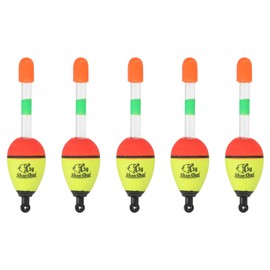 PATIKIL 0.1oz Fishing Bobbers, 5 Pack EVA Fishing Float for Saltwater Freshwater Fishing, Yellow