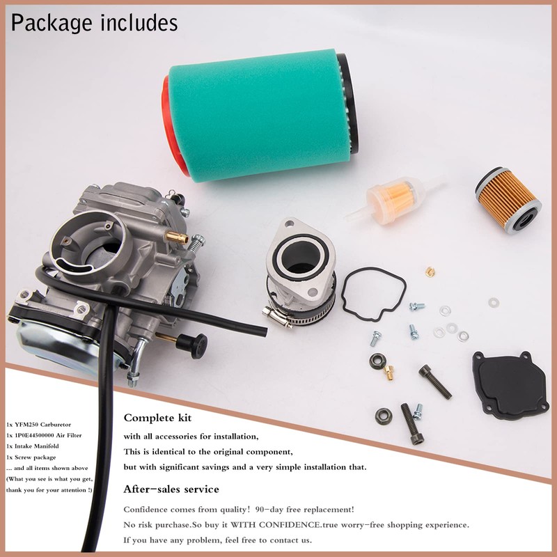 YFM250 Carburetor Replace # 4XE-14140-13-00 Fits for 1999 2000 2001