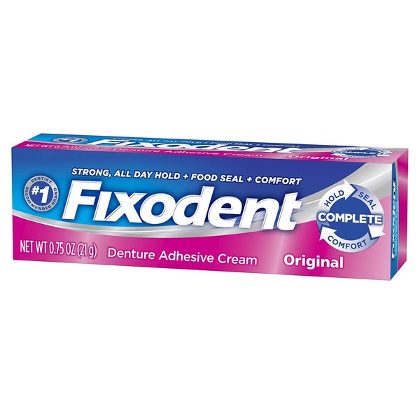 Fixodent Denture Adhesive Cream Original 0.75 OZ - Buy Pack