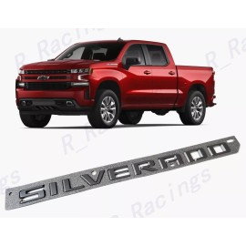 GM Auto 1PC Rear Tailgate Matte Black Silverado Emblem Letters Fit 2019-2022 Silverado