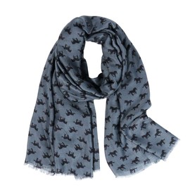 E-Clover Womens Fashion Scarfs Horse Print Scarf Lightweight Wrap Turban Travel Blanket Shawl for Fall Winter Horse Gifts Gray