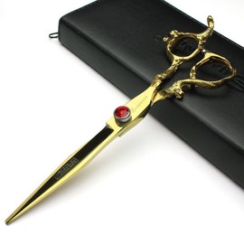 Gold and Black Gold Dragon 7 Inch Professional Hair Styling Scissors Barber Hairdressing Scissors Scissors