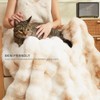 Soft Faux Rabbit Fur Throw Blanket Luxury Super Comfy Double