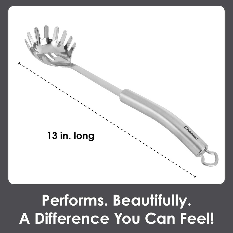 Chantal Spaghetti Fork Utensil, Pasta, 13 inch, Polished Stainless Steel
