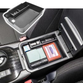 RUNROAD Center Console Tray Compatible with Nissan Sentra 2020 2021 2022 2023 2024 Accessories, Armrest Tray Secondary Storage Box Coin Holder, Black
