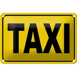 Tin Sign 18 x 12 cm Taxi Sign DekoNo7