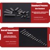 140pcs Stainless Steel Machine Key Assortment kit,Round Ended Feather Key