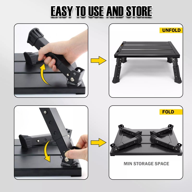 CANALHOUT Adjustable Height Platform Step | Supports up to 1,000lbs.